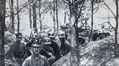 Powstańcy wielkopolscy w okopach, styczeń 1919.  / Źródło: Wikimedia Commons