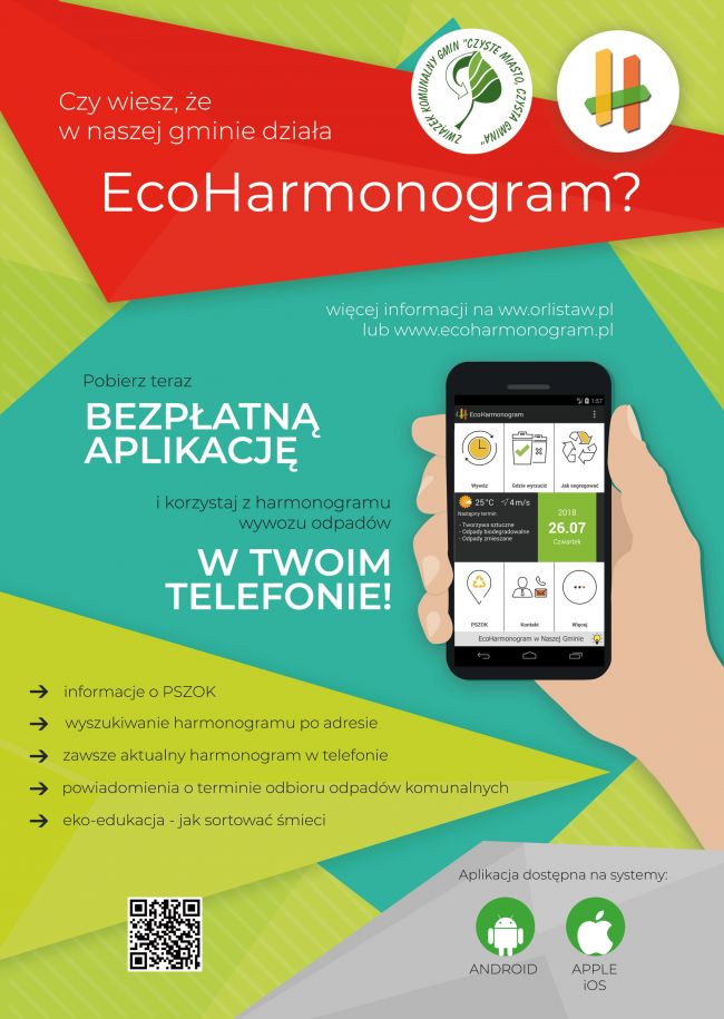 „EcoHarmonogram” - bezpłatna aplikacja mobilna dla...