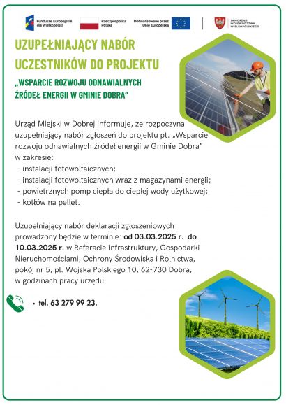 Uzupełniający nabór uczestników do projektu...
