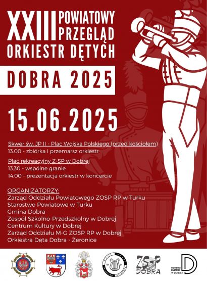 Zapraszamy na XXIII Powiatowy Przegląd Orkiestr Dętych...