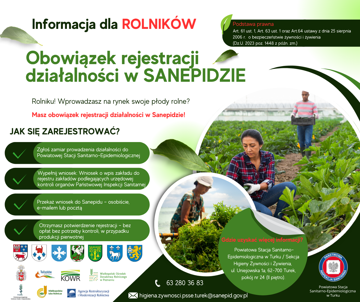 Informacja dla rolników – obowiązek rejestracji...