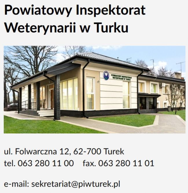 Komunikat Powiatowego Lekarza Weterynarii w Turku z dnia...