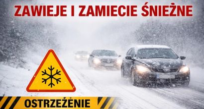 Ostrzeżenie meteorologiczne: Zawieje/zamiecie śnieżne 