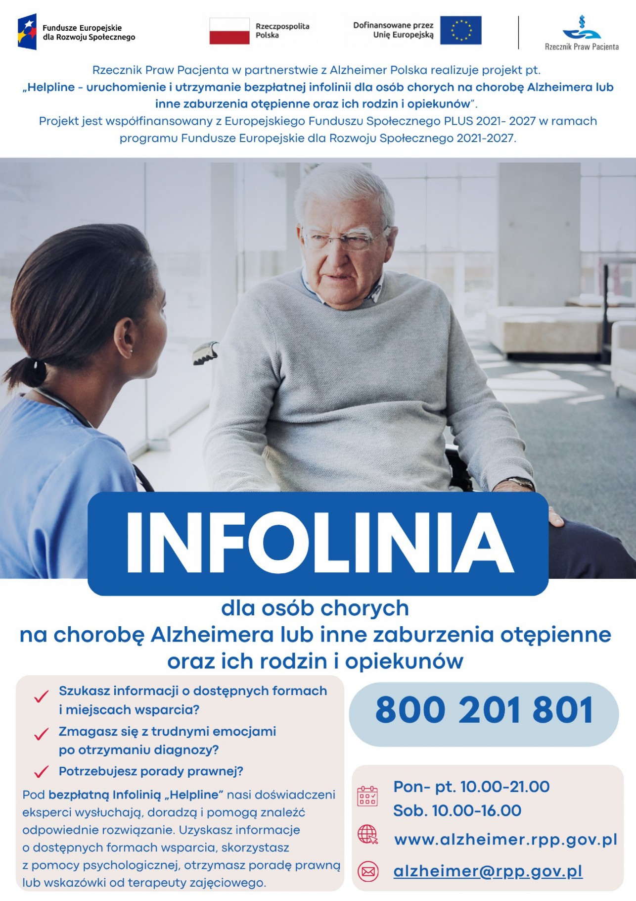 Infolinia ,,Helpline” dla osób chorych na chorobę...